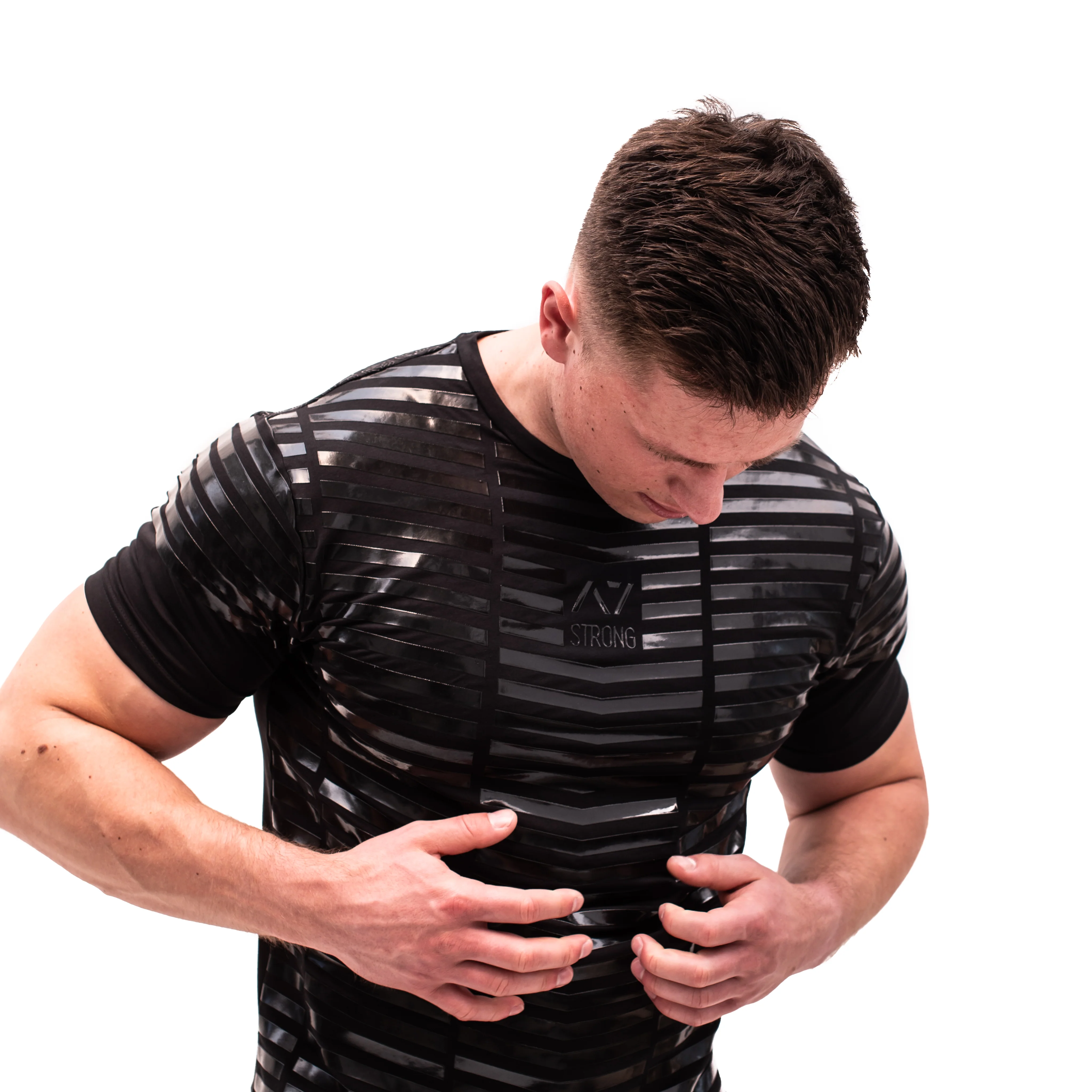 Strongman Stealth Bar Grip Men's Shirt - Image 9
