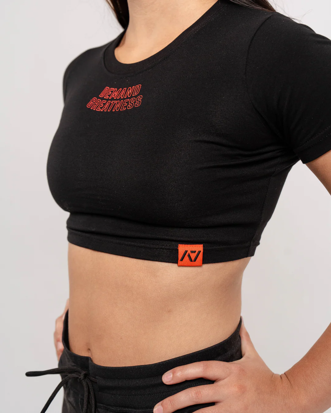 Demand Greatness True-Fit Women's Meet Crop - Red Dawn - Image 3