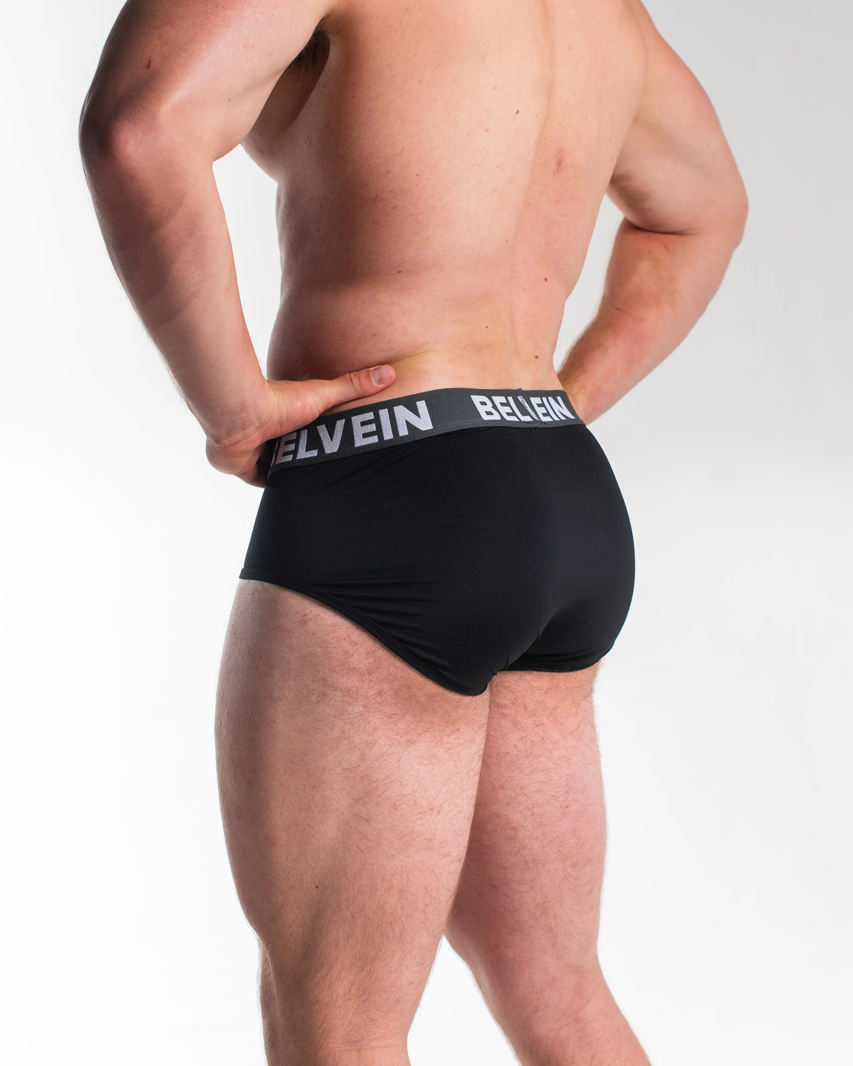 Men's Belvein Mesh Briefs - Black - Image 3