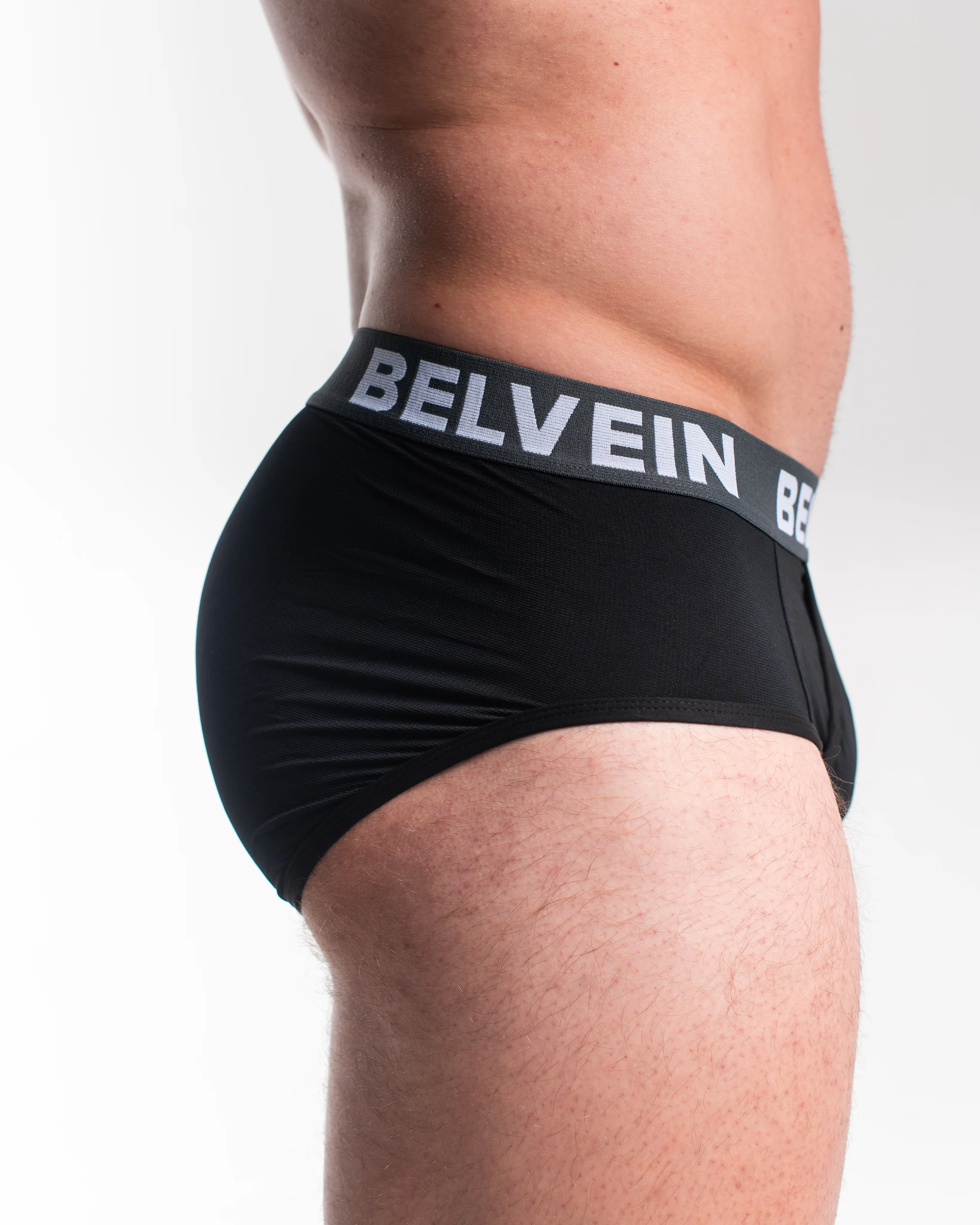 Men's Belvein Mesh Briefs - Black - Image 4