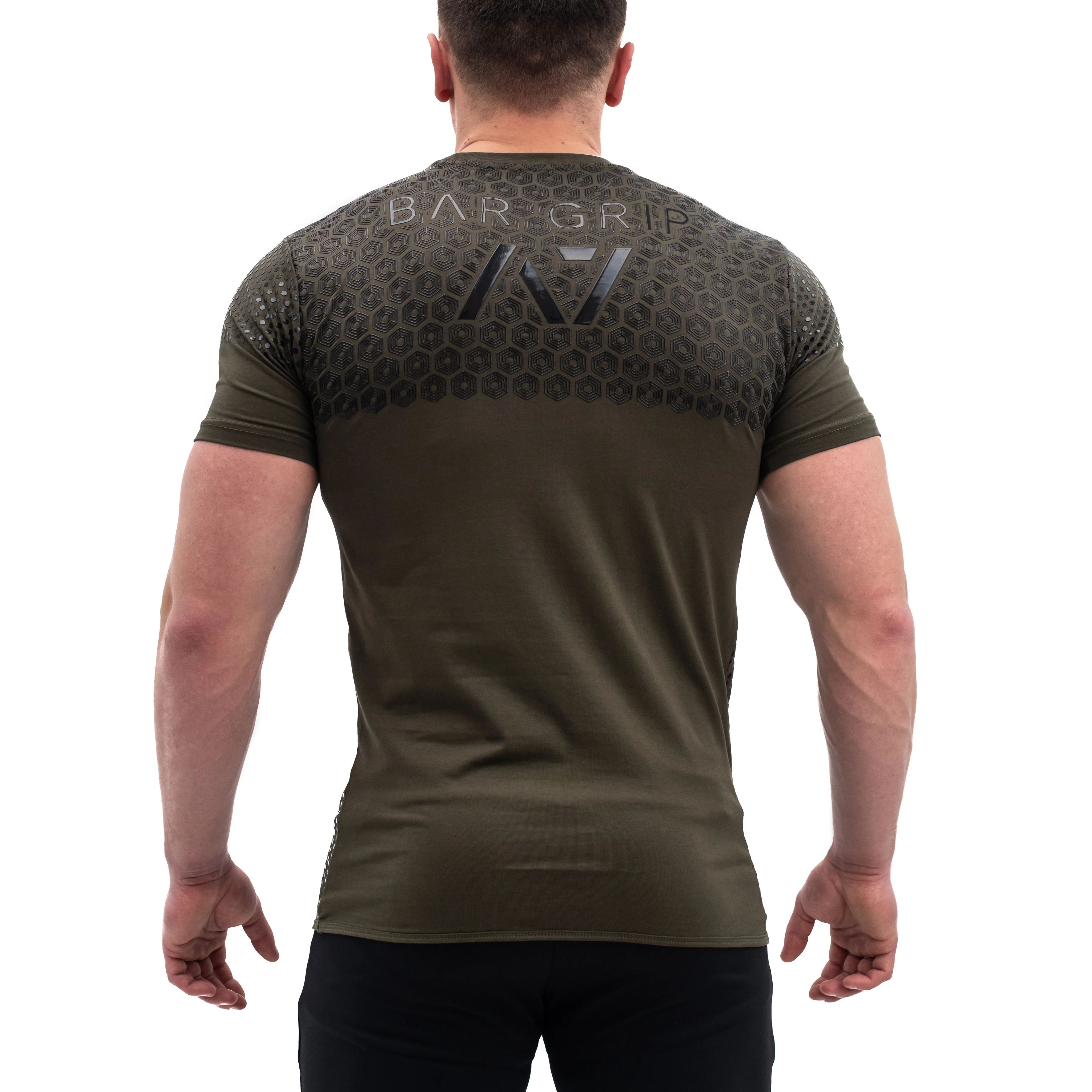 Strongman Hex Bar Grip Men's Shirt - Image 4