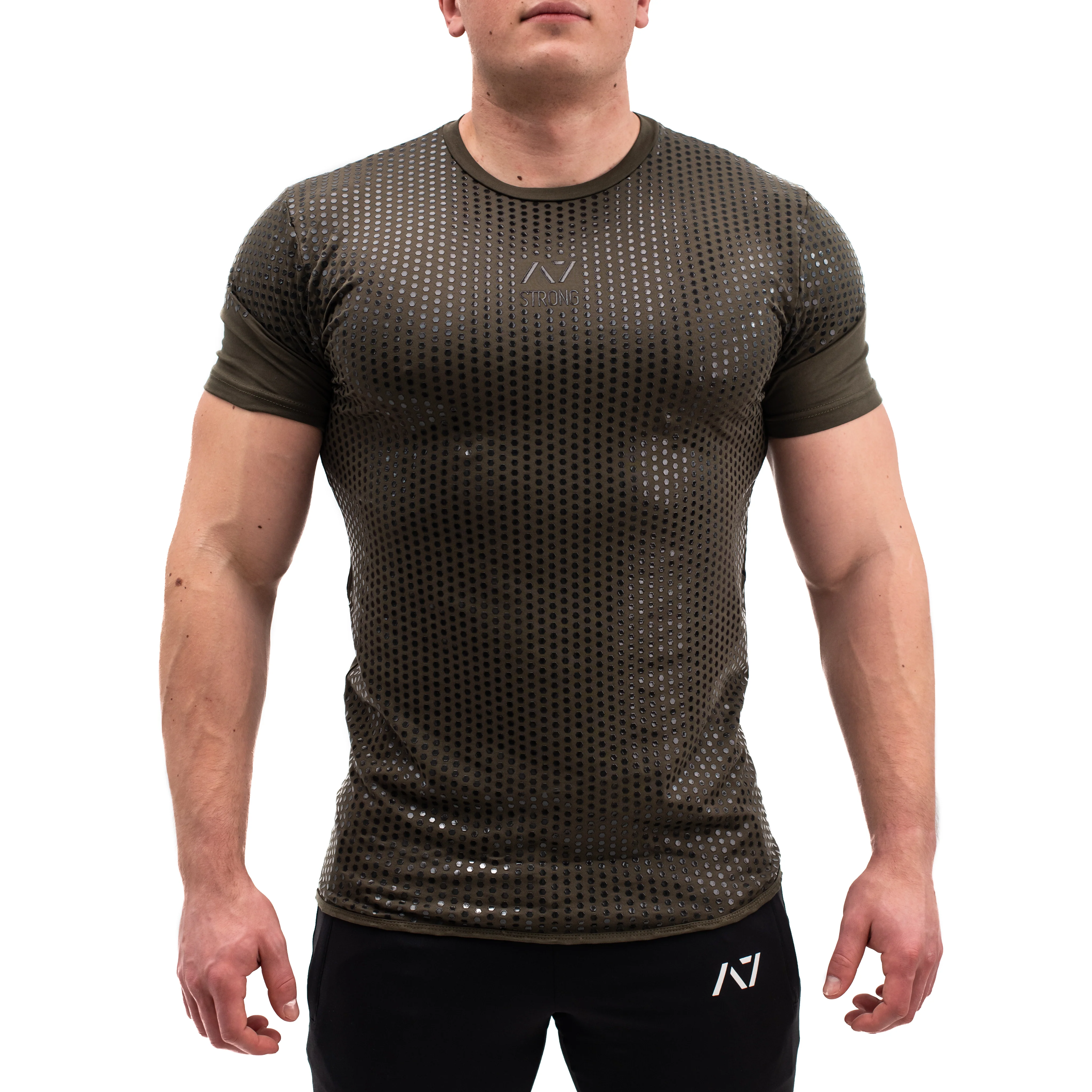 Strongman Hex Bar Grip Men's Shirt - Image 5